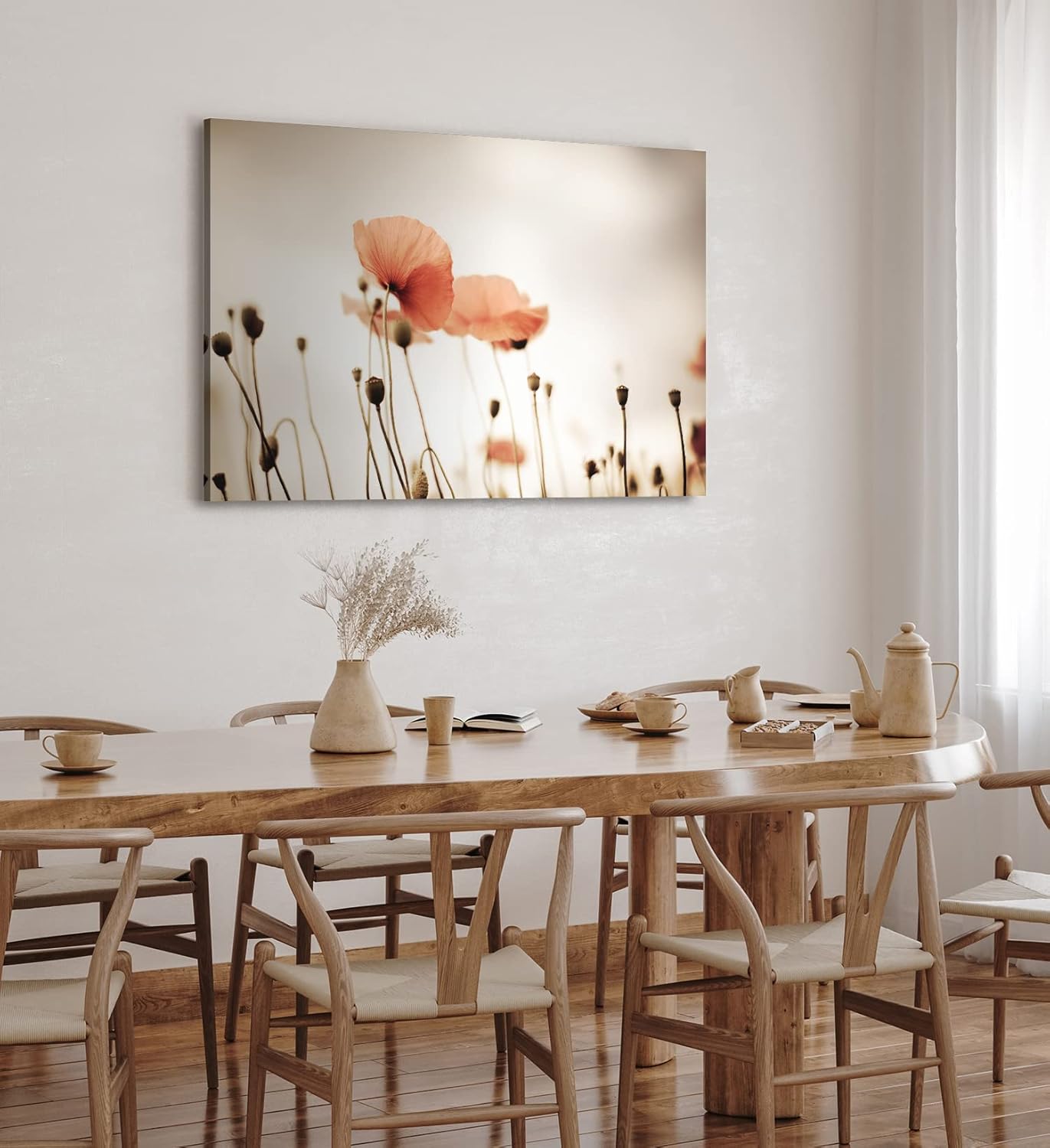 Paul Sinus Wandbild 120x80cm Wildblumen Feldblumen Mohn Kunstvoll Fotokunst