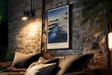 Paul Sinus Kunstdruck 40x60cm Lava Lines Vulkanisches Gestein mit strukturierten Formen im Abendlicht