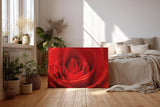 Sinus Art Wandbild 120x80cm Die samtige Struktur der roten Blütenblätter verleiht Tiefe und sinnliche Wirkung
