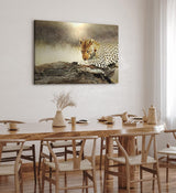 Paul Sinus Wandbild 120x80cm Leopard Wildnis Afrika Raubkatze Baum