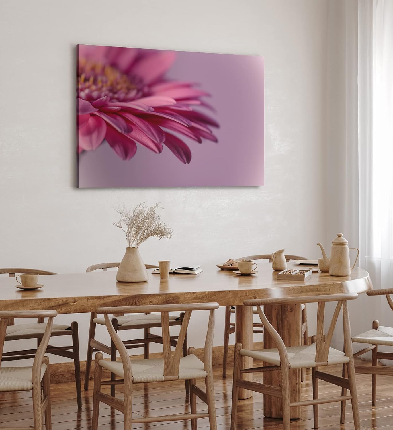 Paul Sinus Wandbild 120x80cm Barberton Blume Blüte Rosa Nahaufnahme Kunstvoll