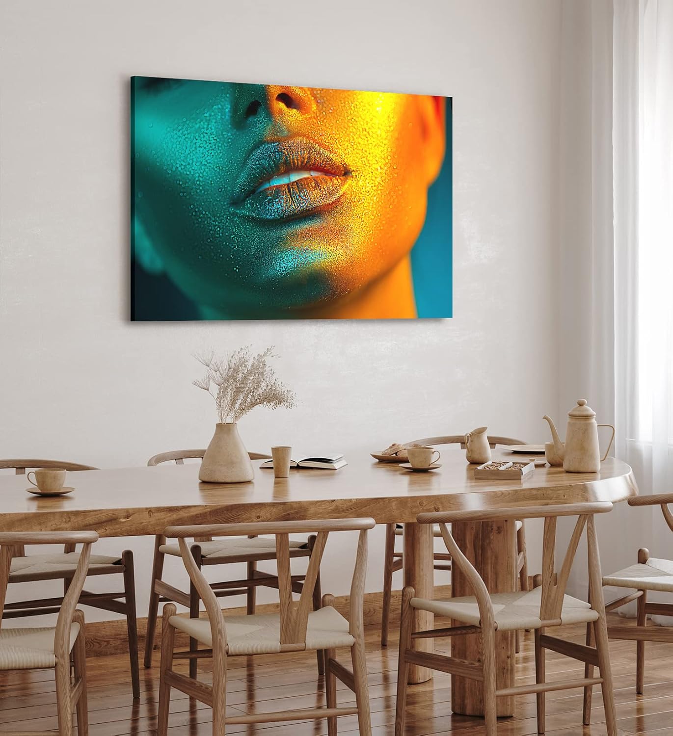 Paul Sinus Wandbild 120x80cm Frauen Lippen Sexy Make Up Porträt Model