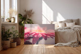 Sinus Art Wandbild 120x80cm Anmutige Nahaufnahme einer rosa Gerbera mit weichen Lichtverläufen