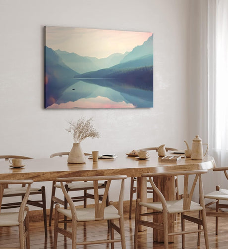 Paul Sinus Wandbild 120x80cm Alpensee See Alpen Berge Landschaft Bäume Natur