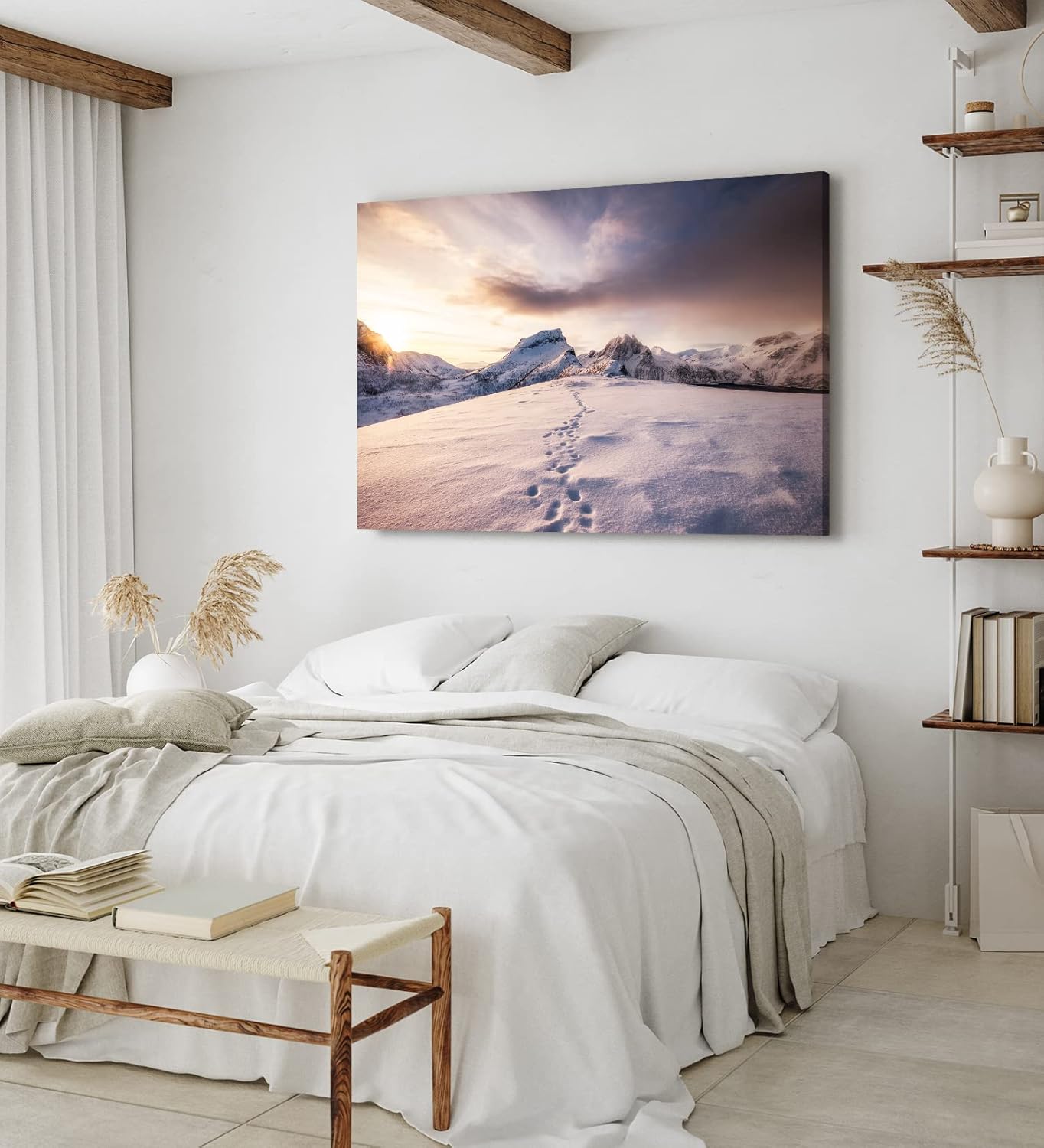 Paul Sinus Wandbild 120x80cm Berggipfel Schneegipfel Schnee Berge Gebirge