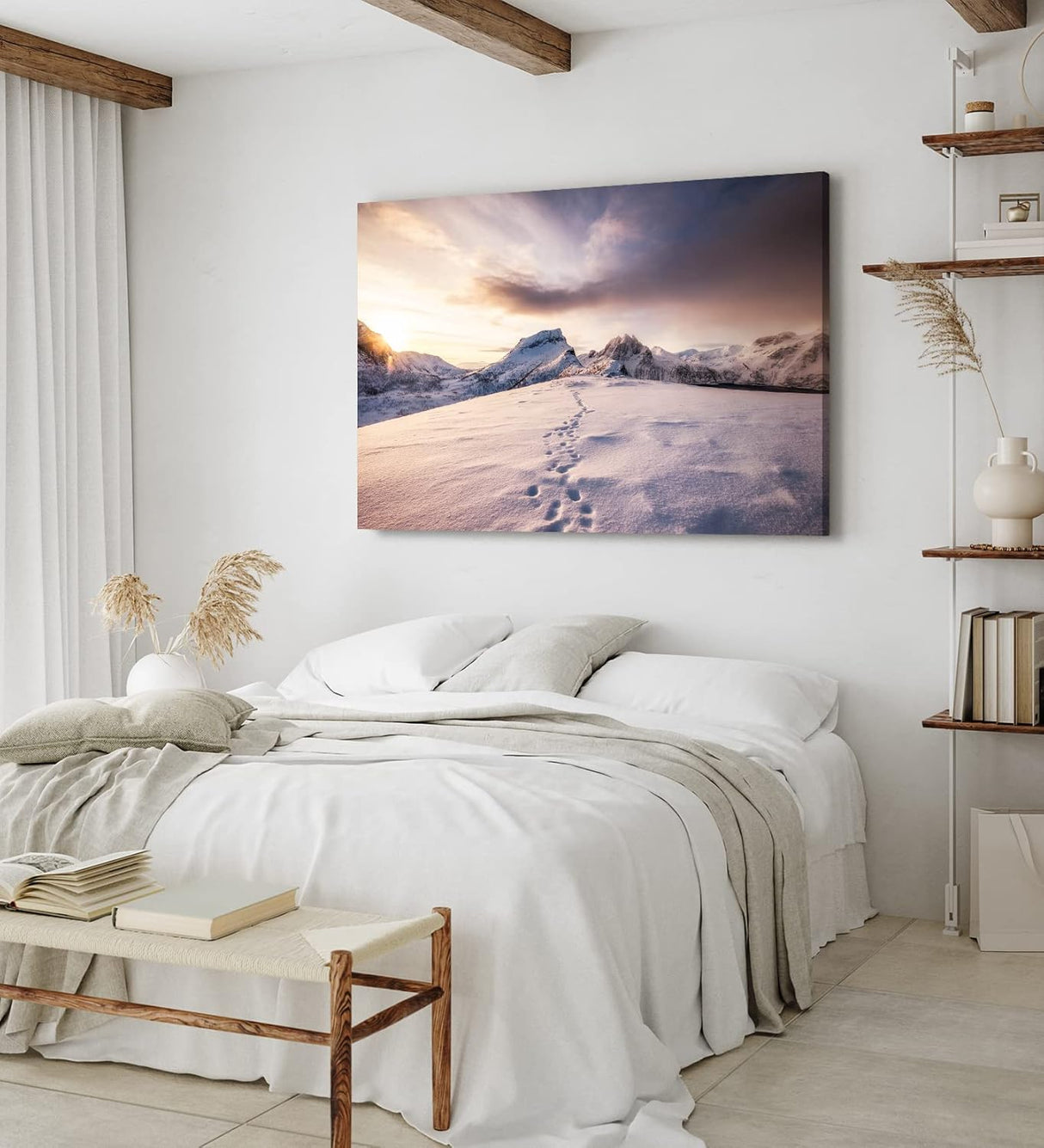 Paul Sinus Wandbild 120x80cm Berggipfel Schneegipfel Schnee Berge Gebirge