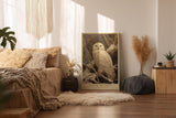 Paul Sinus Wandbild in 40x60cm Eyes of the North – majestätische Schneeeule in winterlicher Landschaft mit detailreicher Gefiederstruktur