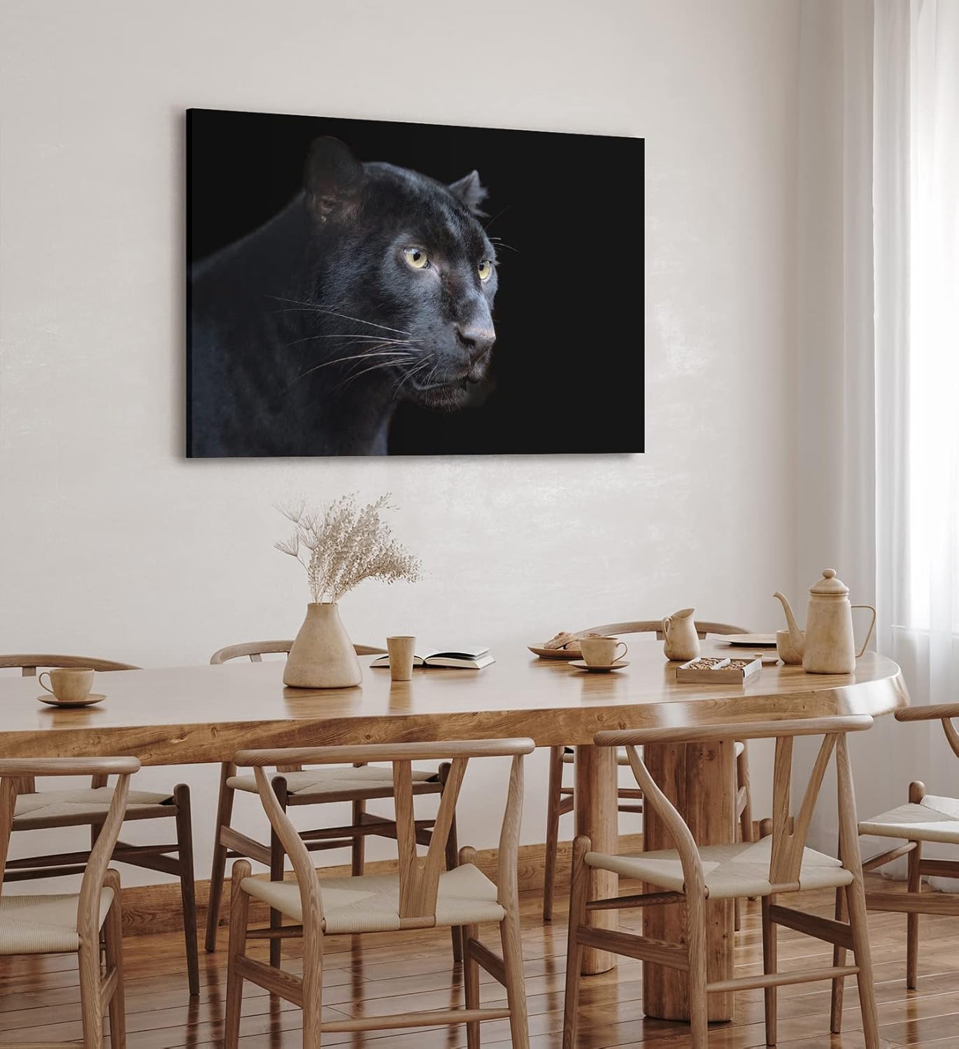 Paul Sinus Wandbild 120x80cm Schwarzen Panther Schwarz Raubkatze Leopard Jaguar