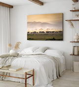 Paul Sinus Wandbild 120x80cm Elefantenherde Elefanten Afrika Tierfotografie Landschaft