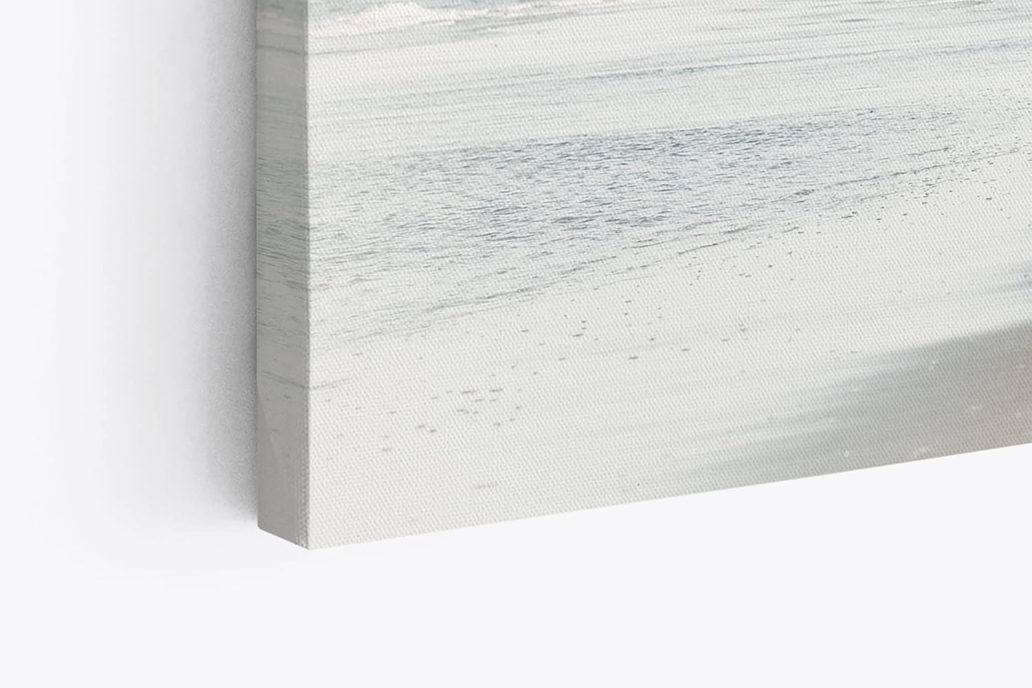 Paul Sinus Wandbild 120x80cm Einsamer Mann Nordsee Meer Horizont Hell weißer Himmel
