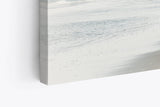 Paul Sinus Wandbild 120x80cm Einsamer Mann Nordsee Meer Horizont Hell weißer Himmel