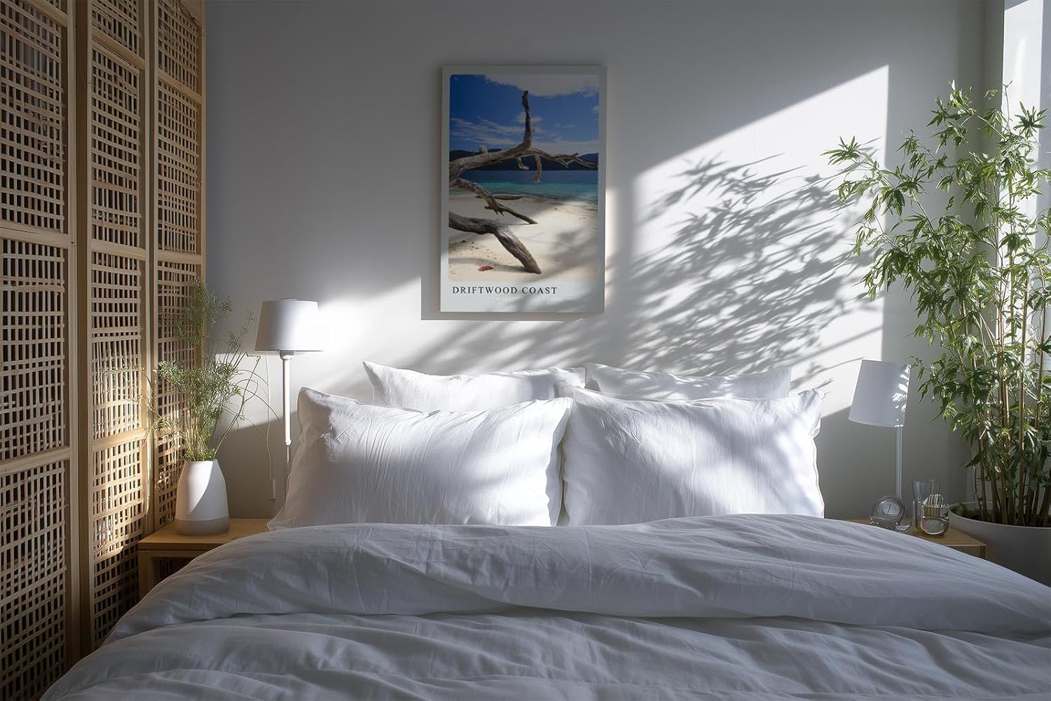 Paul Sinus Kunstdruck 40x60cm Driftwood Coast Strand Meer Treibholz Natur Türkis Fotografie