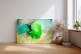 Sinus Art Wandbild 120x80cm Leuchtendes Grün und Türkis schaffen ein Gefühl von Naturverbundenheit und Frische