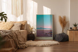 Paul Sinus Wandbild in 40x60cm The Edge of Serenity mit pastellfarbener Landschaft und ruhigem See für entspannende Wandgestaltung