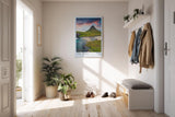 Paul Sinus Kunstdruck 40x60cm Kirkjufell – Magischer Berg im Licht Islands mit Flusslauf im Vordergrund