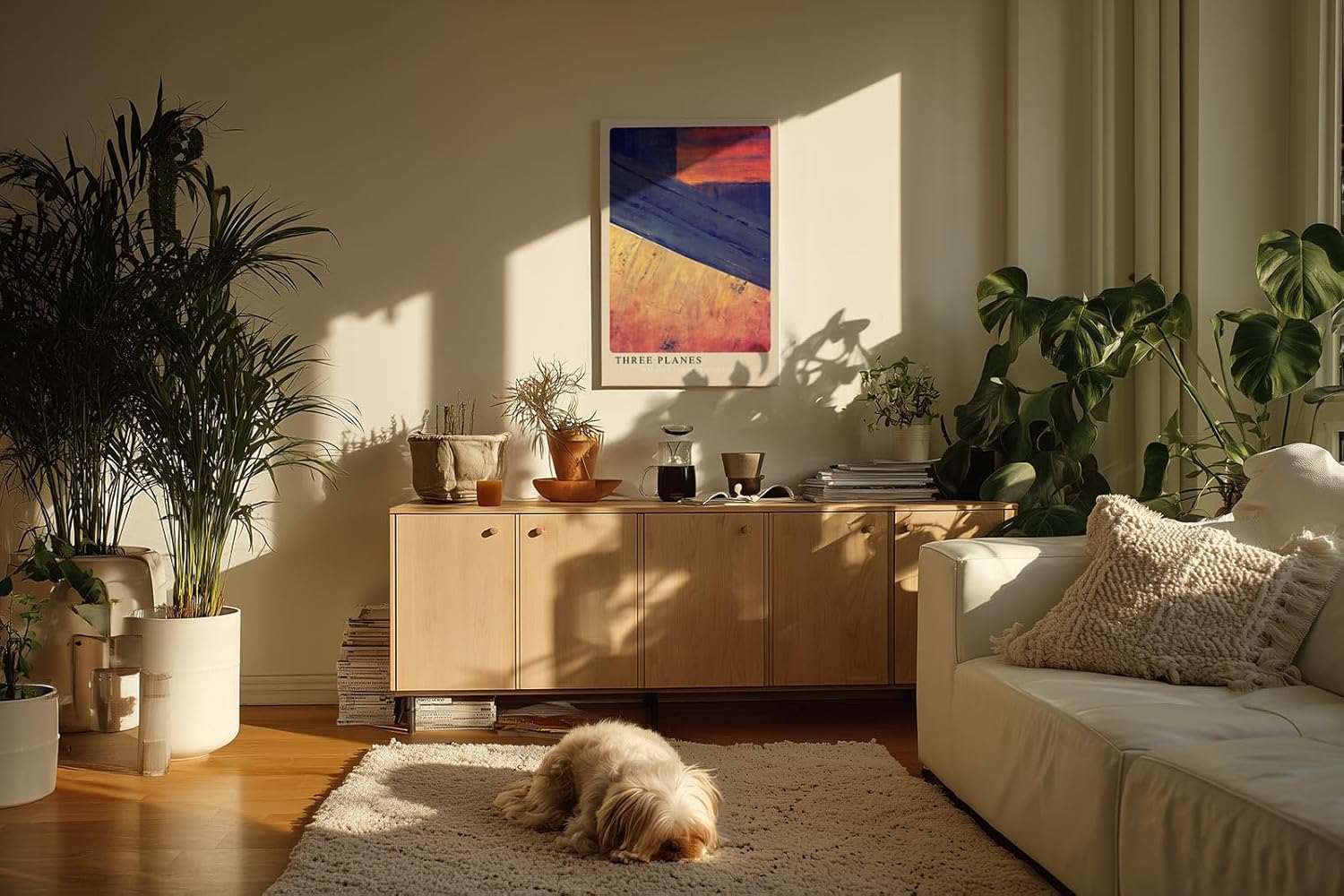 Paul Sinus Kunstdruck 40x60cm Three Planes Flächen Geometrie Abstrakt Farben Balance Winkel