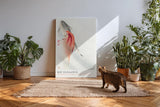 Paul Sinus Kunstdruck 40x60cm Koi Elegance japanische Tuschmalerei mit Koi-Fischen in zarter Harmonie