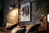 Paul Sinus Kunstdruck 40x60cm Gravity Trace Schwarz Weiß Linie Fall Struktur Abstrakt Bewegung