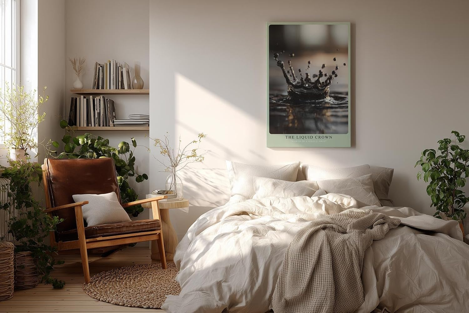 Paul Sinus Wandbild in 40x60cm The Liquid Crown – Fotografische Nahaufnahme einer Wasserkrone im Moment des Aufpralls
