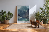 Paul Sinus Kunstdruck 40x60cm Bergsee Alpen Stille Wasser Spiegelung Natur Gletscher Above Still Waters