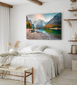 Paul Sinus Wandbild 120x80cm Pragser Wildsee Alpen Italien Bergsee See Berge