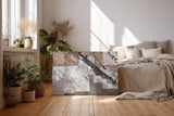 Sinus Art Wandbild 120x80cm Grafische Flächen, Zeitungsausschnitte und abstrakte Linien in moderner Komposition