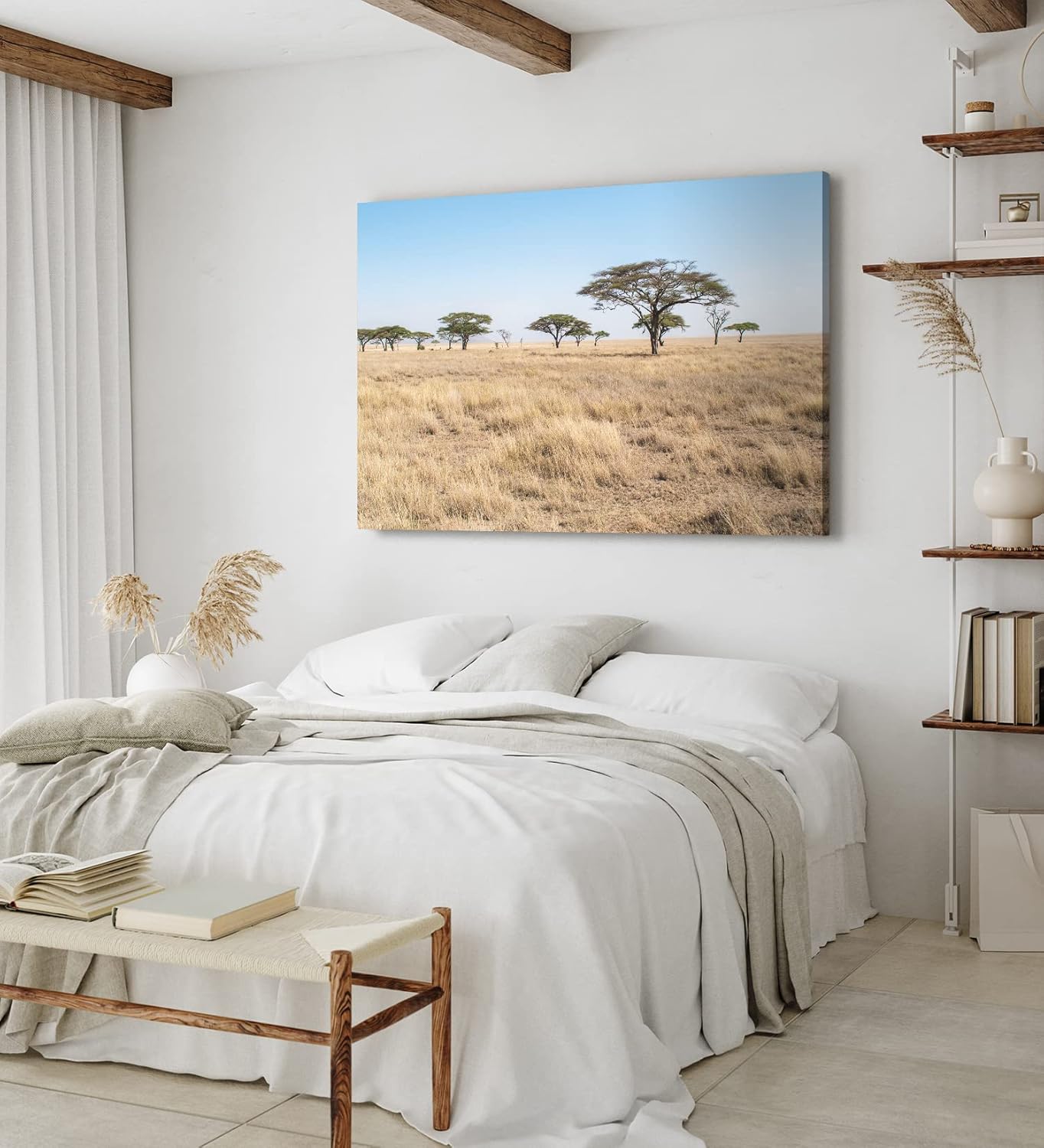 Paul Sinus Wandbild 120x80cm Afrikanische Landschaft Burkea Africana Bäume Steppe
