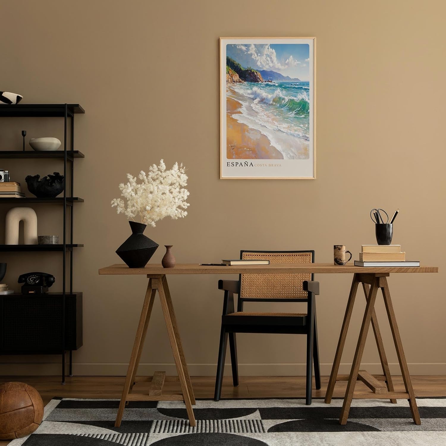 Paul Sinus Leinwandbild 60x90cm Leinwandbild Costa Brava mediterrane Küste Meeresrauschen traumhafte Natur spanische Landschaft sommerliche Ästhetik