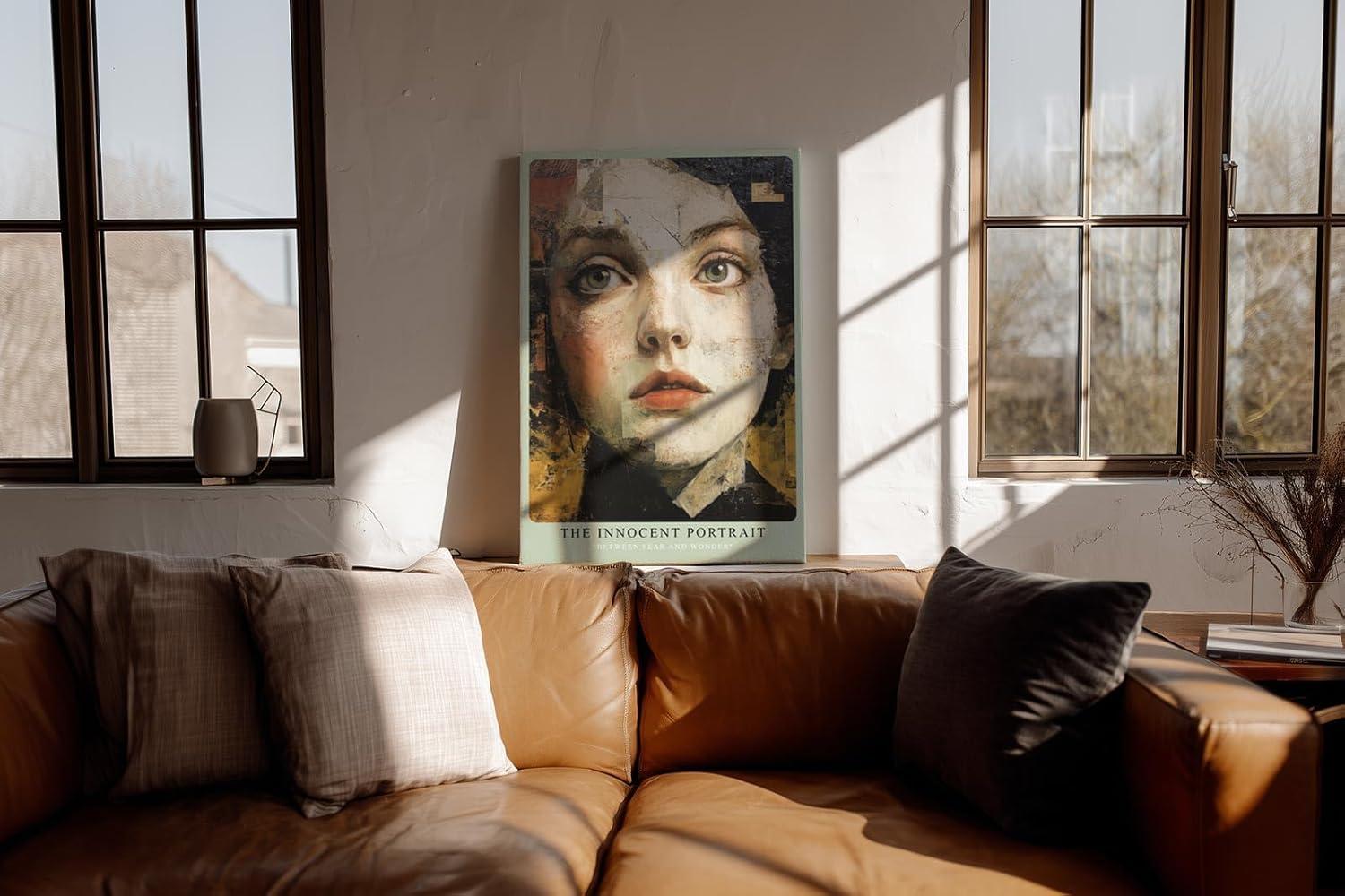 Paul Sinus Wandbild in 40x60cm modernes Frauenporträt in Collagenoptik – facettenreiche Kunst für zeitgemäße Wohnund Arbeitsräume