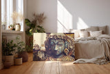 Sinus Art Wandbild 120x80cm Antike Skulptur mit ausdrucksstarkem Gesicht und handwerklicher Struktur