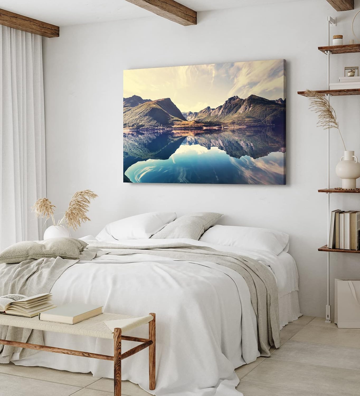 Paul Sinus Wandbild 120x80cm Berge Bergsee See Natur Landschaftsbild Gebirge