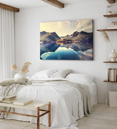 Paul Sinus Wandbild 120x80cm Berge Bergsee See Natur Landschaftsbild Gebirge