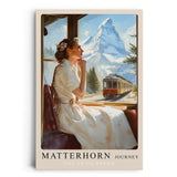 Paul Sinus Leinwandbild 60x90cm Matterhorn – Alpen, Nostalgie, Vintage, Zugreise, Schweiz, Landschaft, Romantik, Fernweh, Berge, Natur, Fotografie