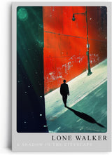 Paul Sinus Leinwandbild 80x120cm Lone Walker Leinwandbild geheimnisvolle Silhouette in urbaner Szenerie beeindruckendes Spiel aus Licht