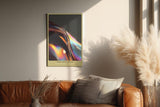 Paul Sinus Wandbild in 40x60cm Spectral Flow – minimalistisches Farbspiel in fließenden Kurven und schillernden Reflexionen für elegante Raumgestaltung