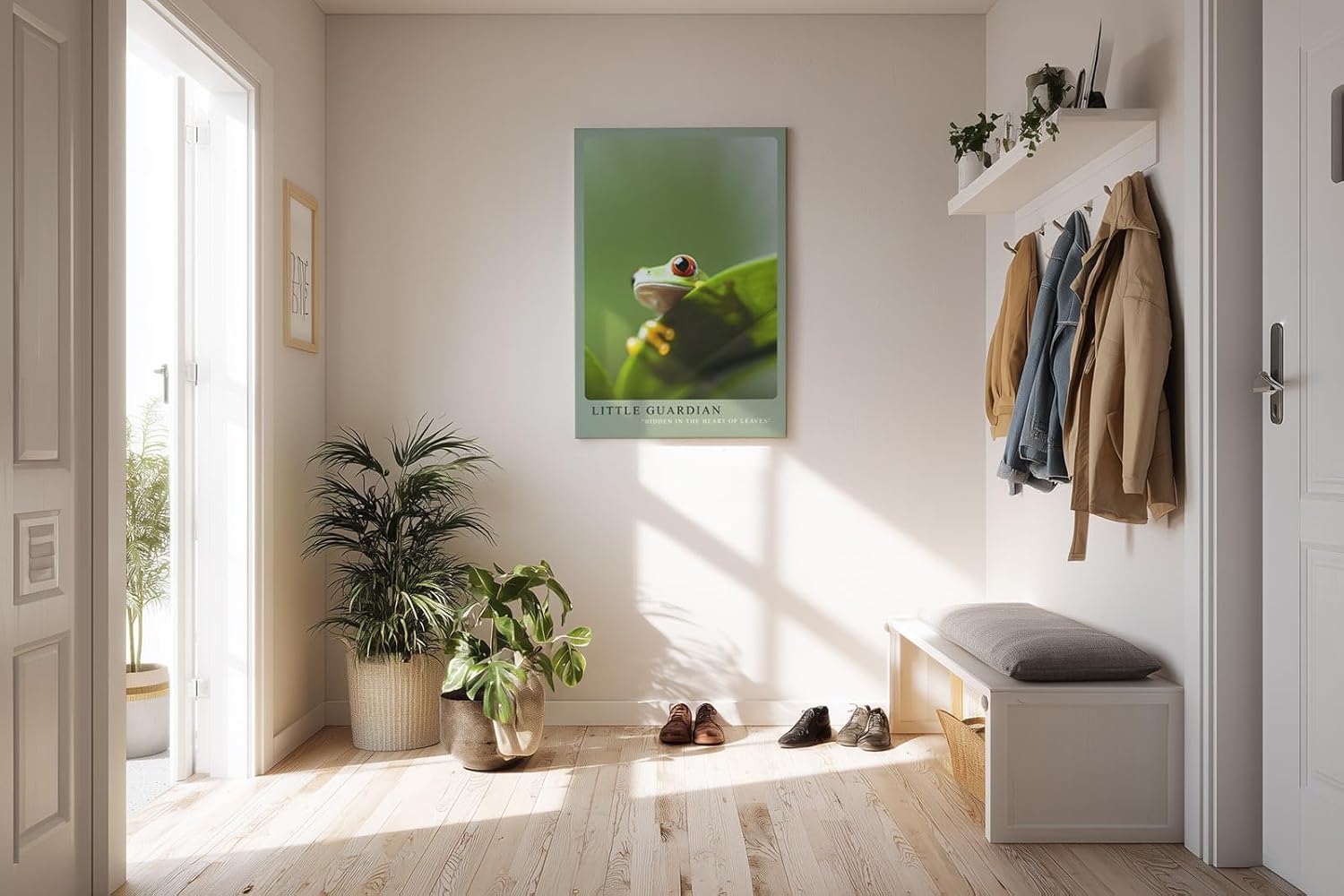 Paul Sinus Kunstdruck 40x60cm Frosch Natur Dschungel Tierkunst grün witzig Little Guardian