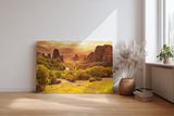 Sinus Art Wandbild 120x80cm Imposante Felsformationen im Licht der untergehenden Sonne für eindrucksvolle Wirkung