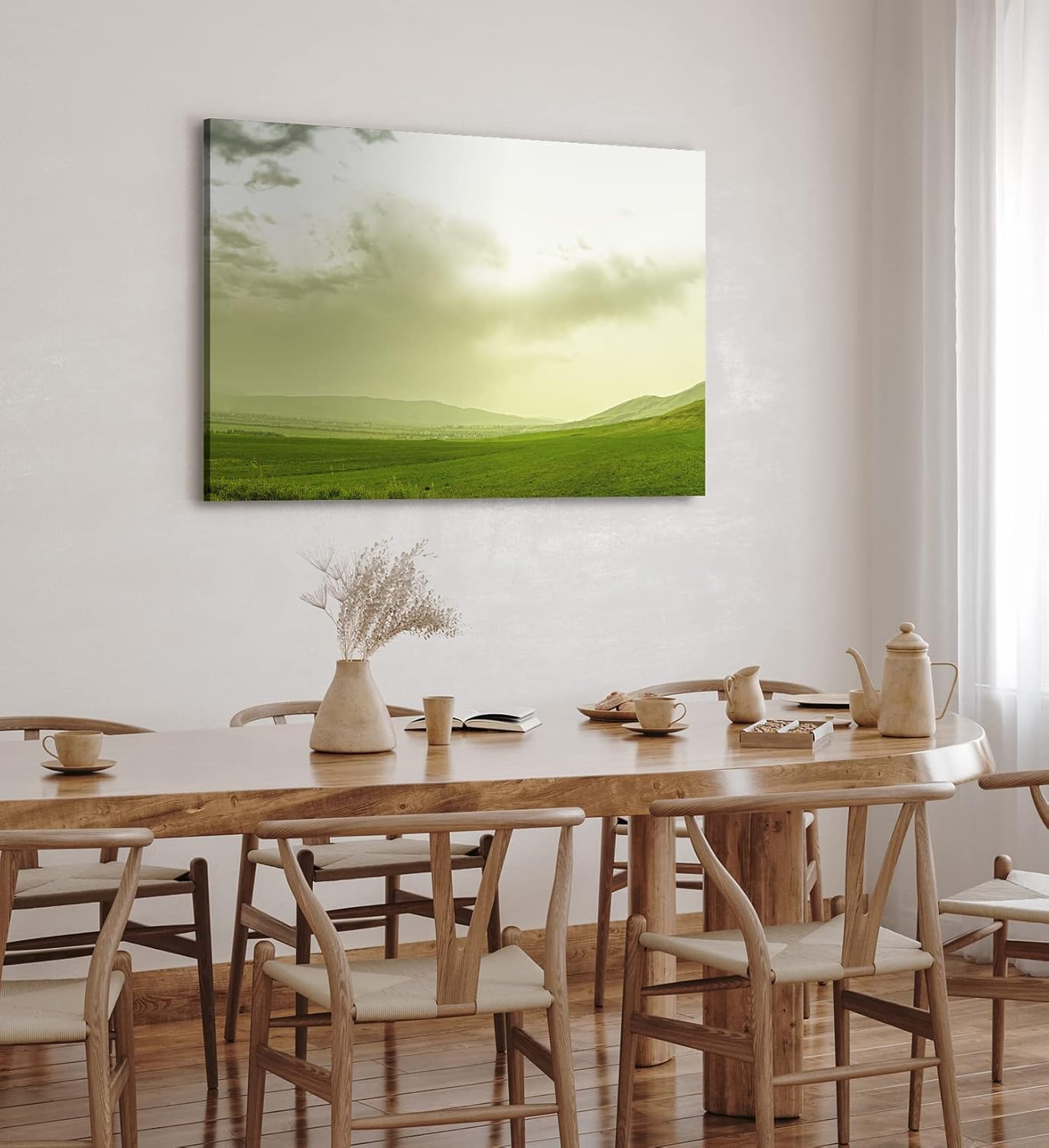 Paul Sinus Wandbild 120x80cm Landschaft Natur Berge Hügel Grün Himmel
