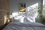 Paul Sinus Kunstdruck 40x60cm Sunset Paradise – Palmen bei Sonnenuntergang an tropischem Strand mit warmem Licht
