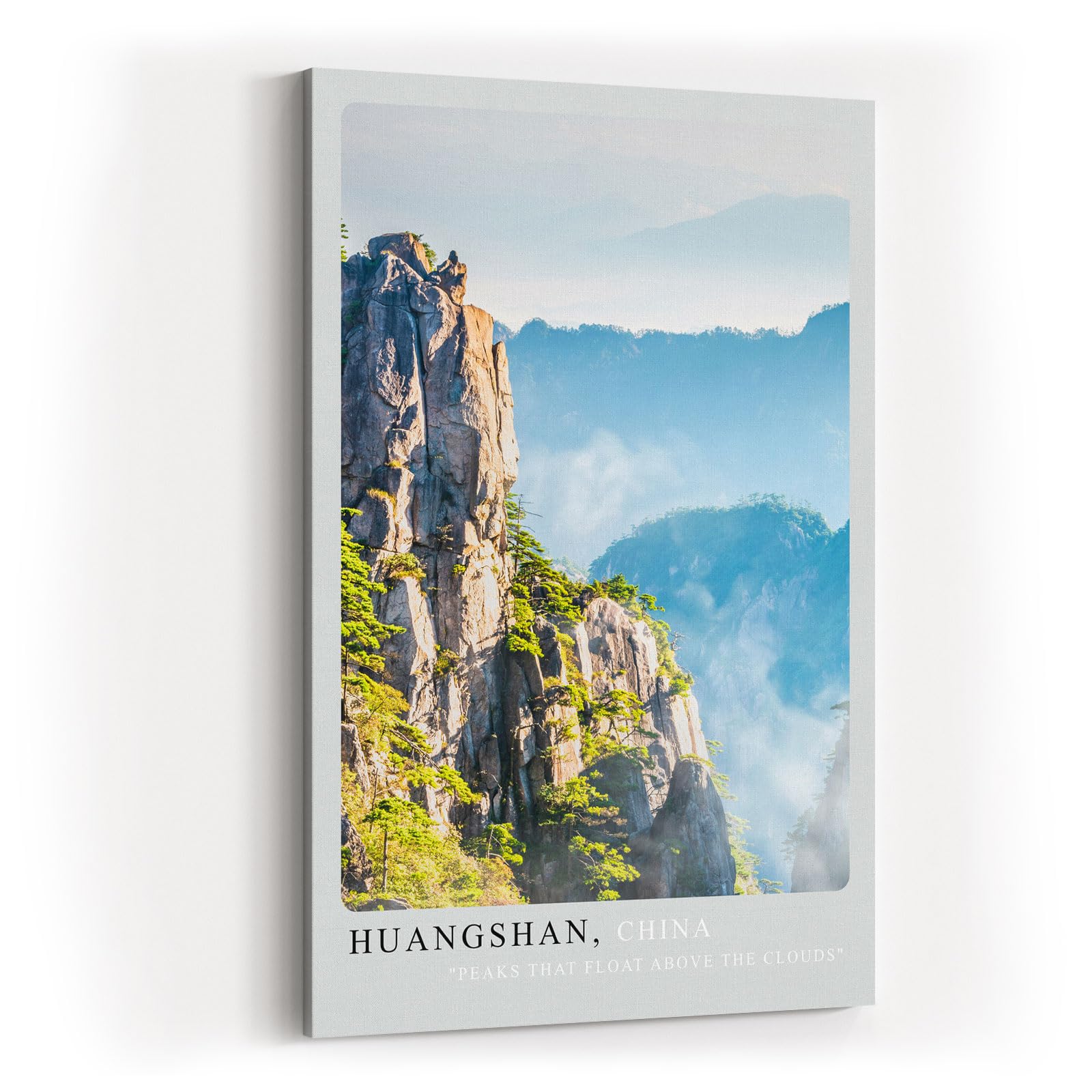 Paul Sinus Kunstdruck 40x60cm Huangshan China mit mystischer Gebirgslandschaft über Wolkenmeeren