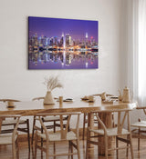 Paul Sinus Wandbild 120x80cm Manhattan Skyline New York Nacht Wolkenkratzer