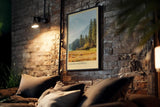 Paul Sinus Kunstdruck 40x60cm Golden Pathway mit Berglandschaft und Herbstfarben