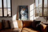 Paul Sinus Wandbild in 40x60cm Queen of Whiskers – ausdrucksstarkes Katzenportrait in moderner Bilder für elegante Raumgestaltung