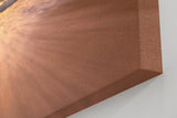 Sinus Art Wandbild 120x80cm Dramatische Szene mit bewegtem Wasser und historischem Holzsteg bei Sonnenuntergang