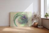 Sinus Art Wandbild 120x80cm Die grüne Spiralform wirkt beruhigend und gibt dem Raum eine organische Struktur