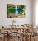 Paul Sinus Wandbild 120x80cm Wasserfall Dschungel Wasser Natur Grün Thailand