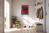 Paul Sinus Kunstdruck 40x60cm Scarlet Heart – Mohnblume in Makroaufnahme mit intensivem Rot und schwarzem Zentrum