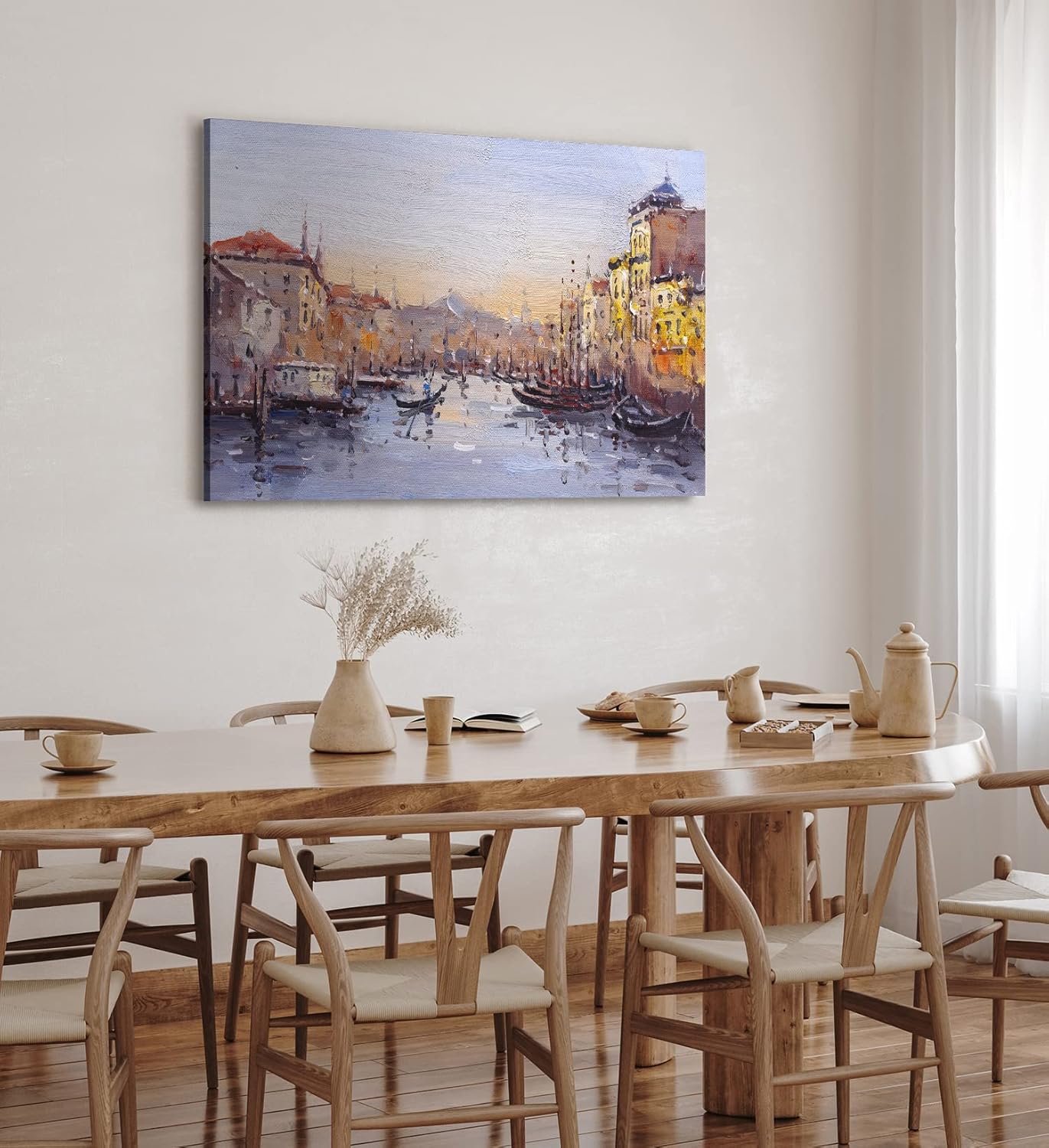 Paul Sinus Wandbild 120x80cm Abstrakt Kunstvoll Venedig Italien Gondel Malerisch