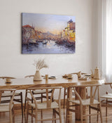 Paul Sinus Wandbild 120x80cm Abstrakt Kunstvoll Venedig Italien Gondel Malerisch