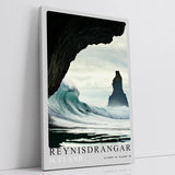 Paul Sinus Leinwandbild 40x60cm Leinwandbild Reynisdrangar Island Naturgewalt beeindruckende Wellen mystische Landschaft rauer Charme Nordatlantik